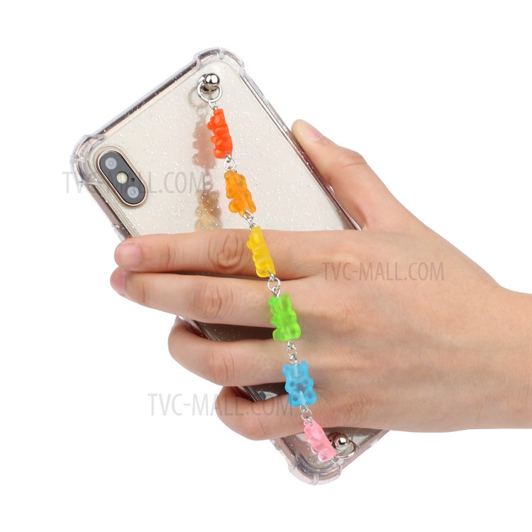 Bracelets Style Hand Strap Glitter Powder TPU Phone Cover for iPhone XS Max 6.5 inch - Styel D-5
