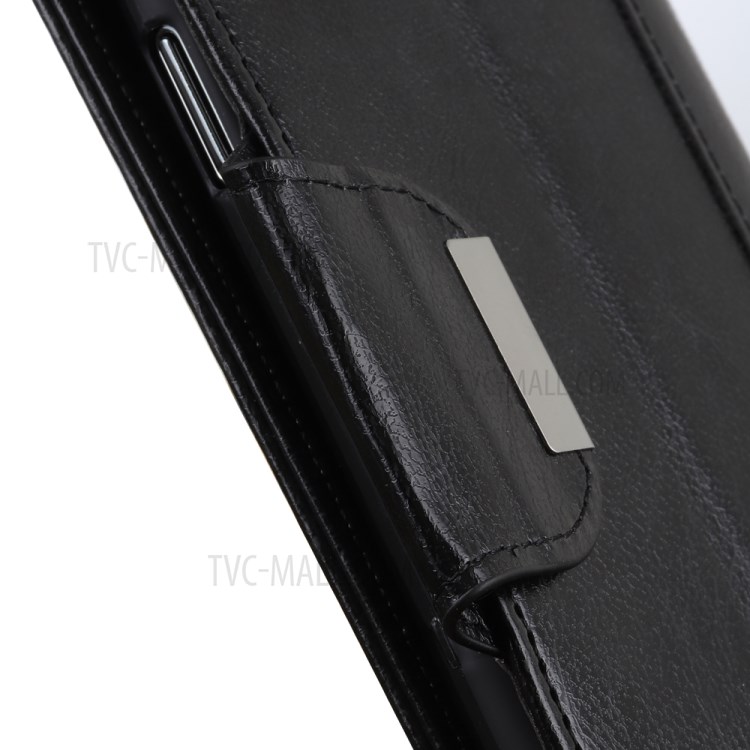 Textured PU Leather Wallet Phone Cover for iPhone 12 Pro Max 6.7 inch - Black-10