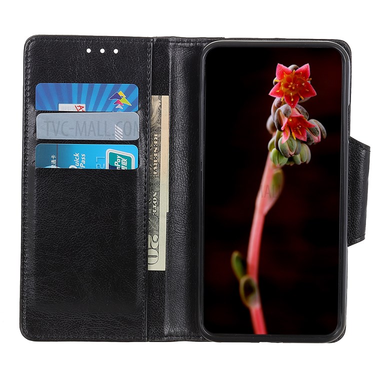 Textured PU Leather Wallet Phone Cover for iPhone 12 Pro Max 6.7 inch - Black-7