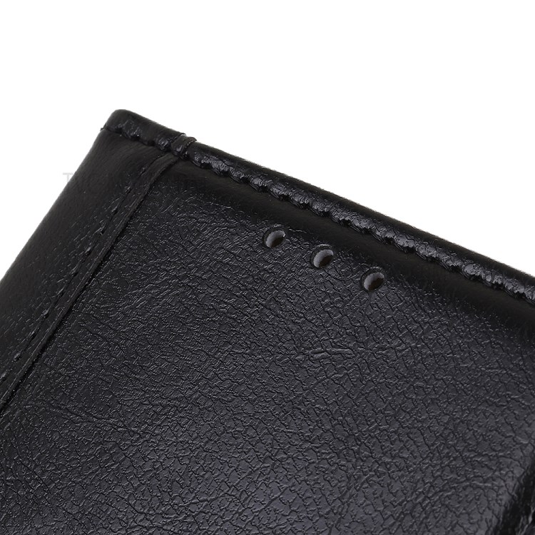 Textured PU Leather Wallet Phone Cover for iPhone 12 Pro Max 6.7 inch - Black-9