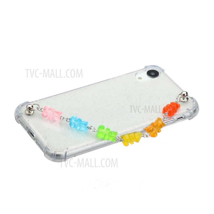 Chain Bracelet Style Soft TPU Cell Phone Case for iPhone XR 6.1 inch - Colorful Bear-2