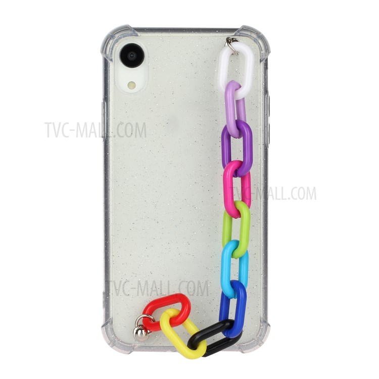 Chain Bracelet Style Soft TPU Cell Phone Case for iPhone XR 6.1 inch - Colorful Chain-1