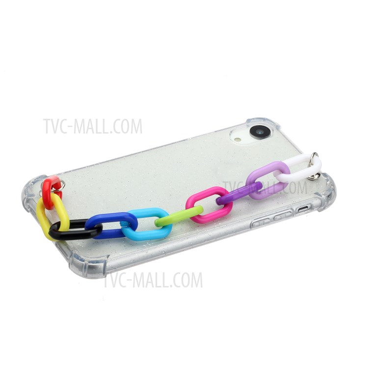 Chain Bracelet Style Soft TPU Cell Phone Case for iPhone XR 6.1 inch - Colorful Chain-2