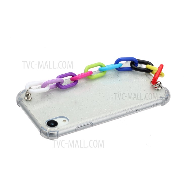 Chain Bracelet Style Soft TPU Cell Phone Case for iPhone XR 6.1 inch - Colorful Chain-3