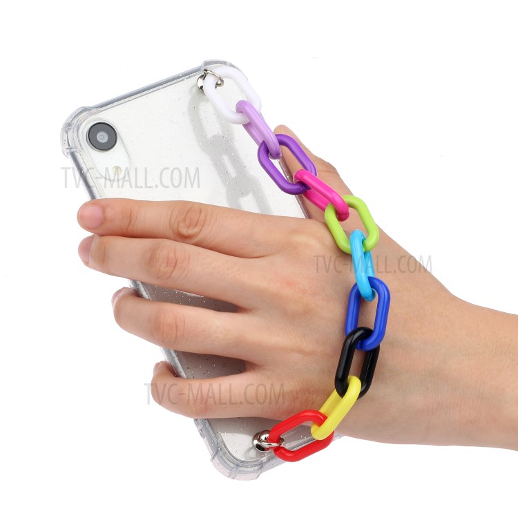 Chain Bracelet Style Soft TPU Cell Phone Case for iPhone XR 6.1 inch - Colorful Chain-5