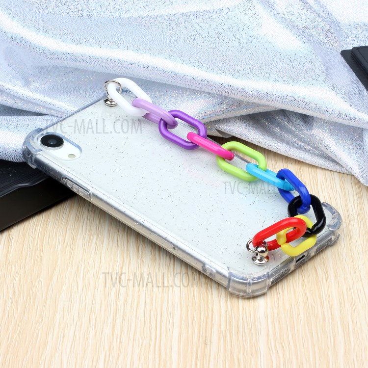 Chain Bracelet Style Soft TPU Cell Phone Case for iPhone XR 6.1 inch - Colorful Chain-6