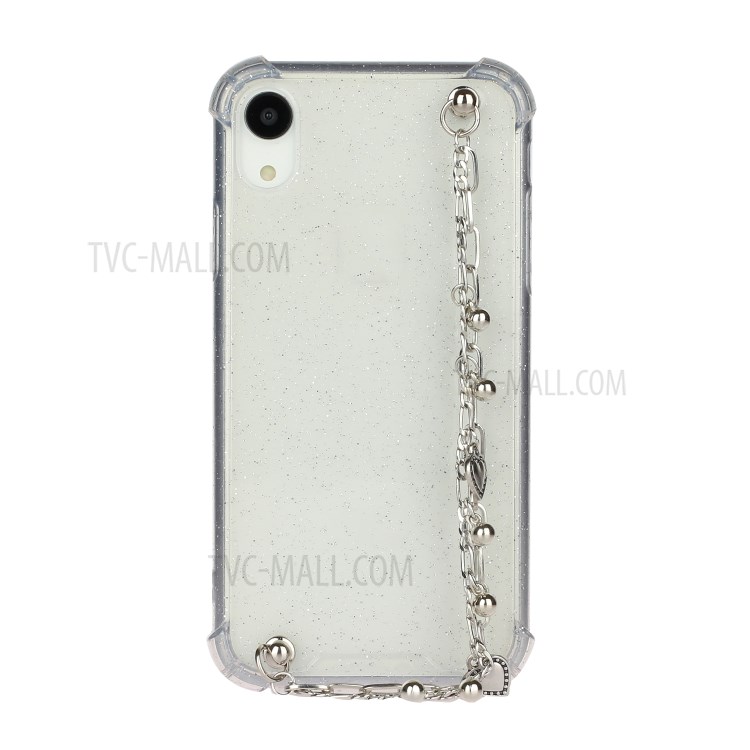 Chain Bracelet Style Soft TPU Cell Phone Case for iPhone XR 6.1 inch - Silver Chain-1