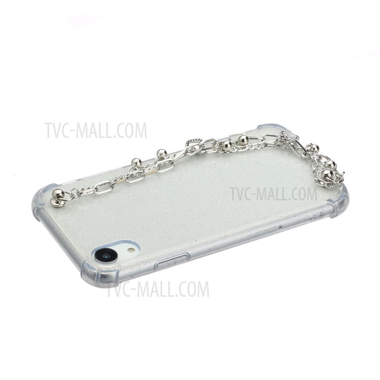 Chain Bracelet Style Soft TPU Cell Phone Case for iPhone XR 6.1 inch - Silver Chain-3