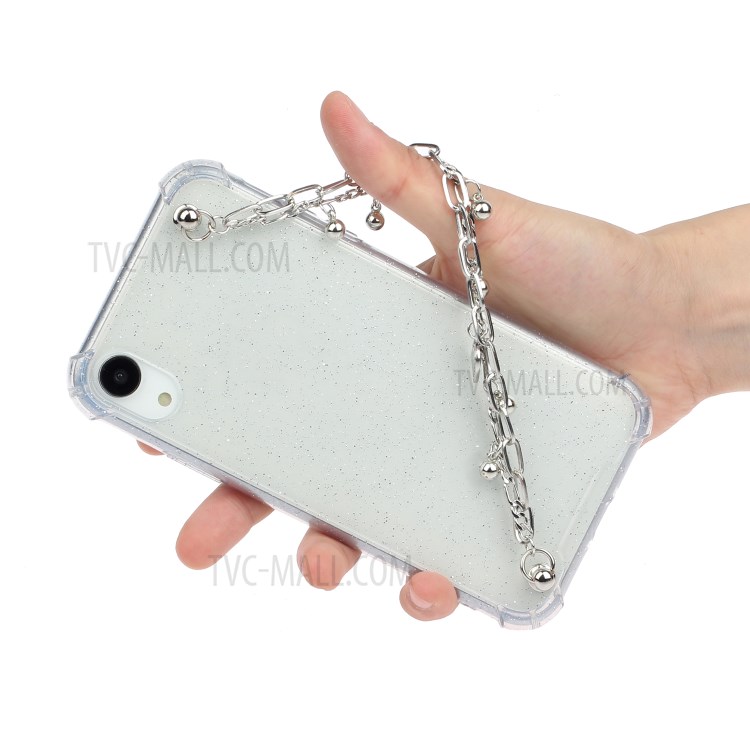Chain Bracelet Style Soft TPU Cell Phone Case for iPhone XR 6.1 inch - Silver Chain-4