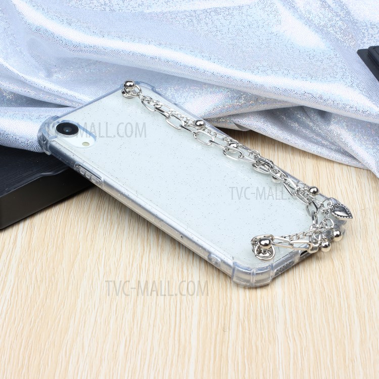 Chain Bracelet Style Soft TPU Cell Phone Case for iPhone XR 6.1 inch - Silver Chain-6