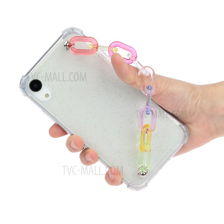 Chain Bracelet Style Soft TPU Cell Phone Case for iPhone XR 6.1 inch - Transparent Chain-4