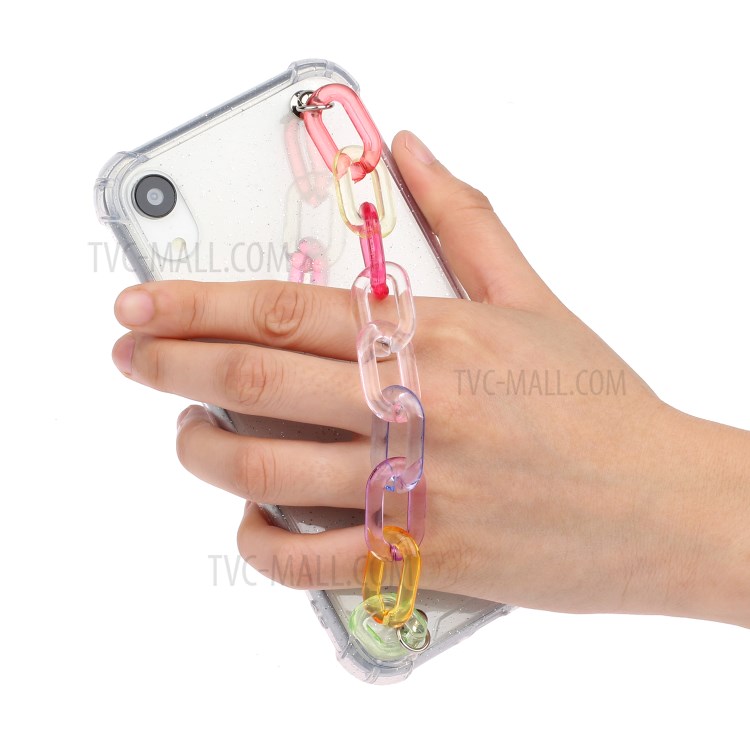 Chain Bracelet Style Soft TPU Cell Phone Case for iPhone XR 6.1 inch - Transparent Chain-5