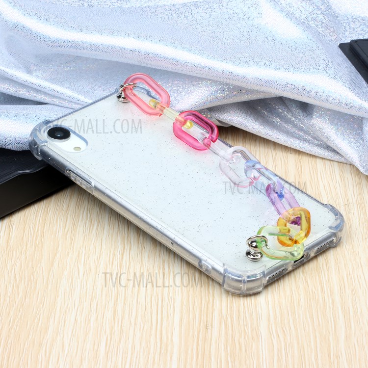 Chain Bracelet Style Soft TPU Cell Phone Case for iPhone XR 6.1 inch - Transparent Chain-6