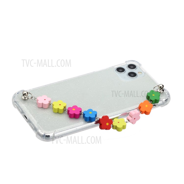 Chain Bracelet Style Soft TPU Mobile Phone Case for iPhone 11 Pro 5.8 inch - Colorful Flower-2