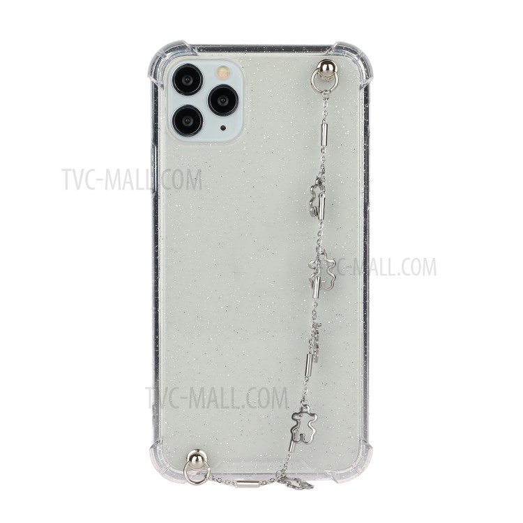 Chain Bracelet Style Soft TPU Mobile Phone Case for iPhone 11 Pro 5.8 inch - Silver Bear-1