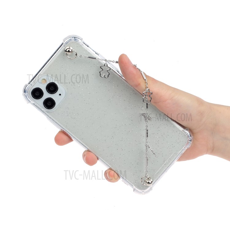 Chain Bracelet Style Soft TPU Mobile Phone Case for iPhone 11 Pro 5.8 inch - Silver Bear-4
