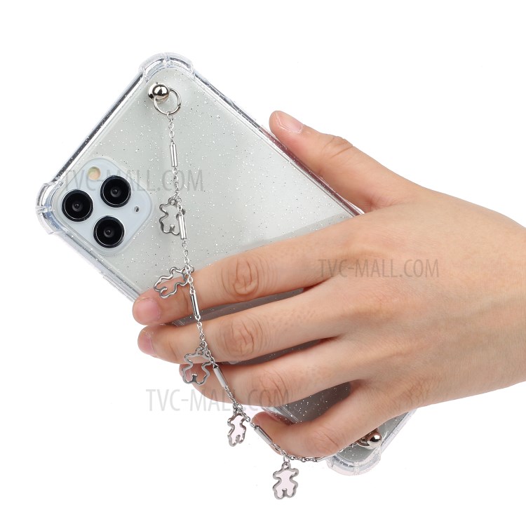 Chain Bracelet Style Soft TPU Mobile Phone Case for iPhone 11 Pro 5.8 inch - Silver Bear-5