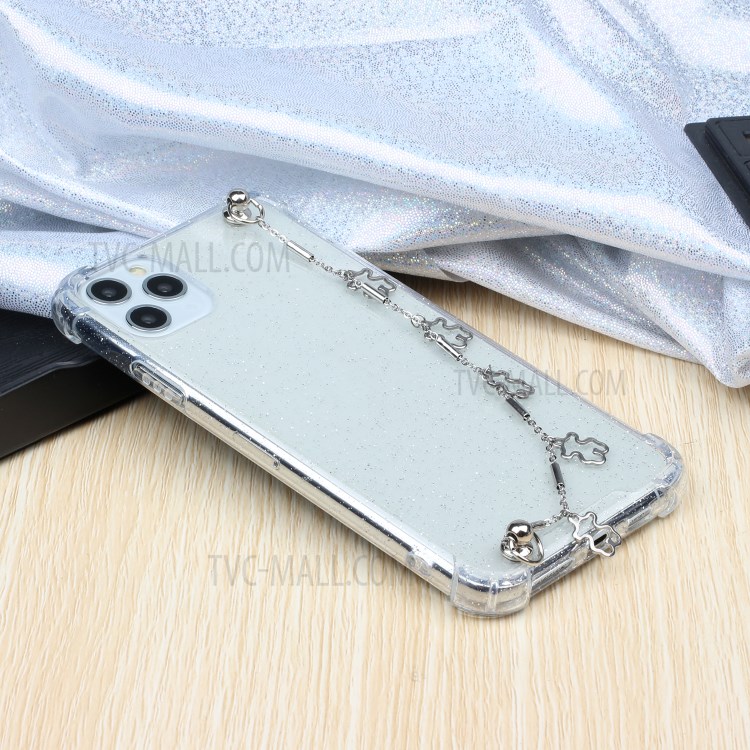 Chain Bracelet Style Soft TPU Mobile Phone Case for iPhone 11 Pro 5.8 inch - Silver Bear-6