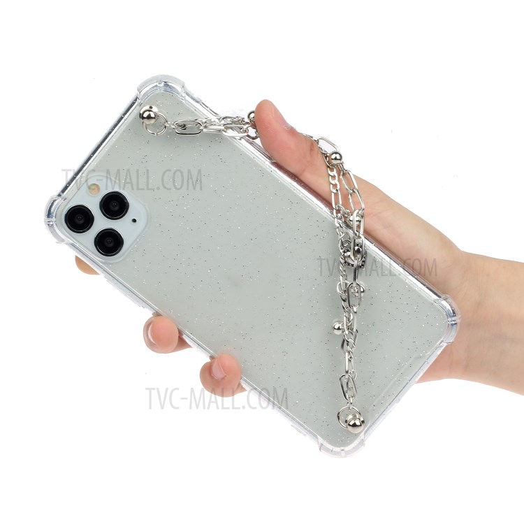 Chain Bracelet Style Soft TPU Mobile Phone Case for iPhone 11 Pro 5.8 inch - Silver Chain-4