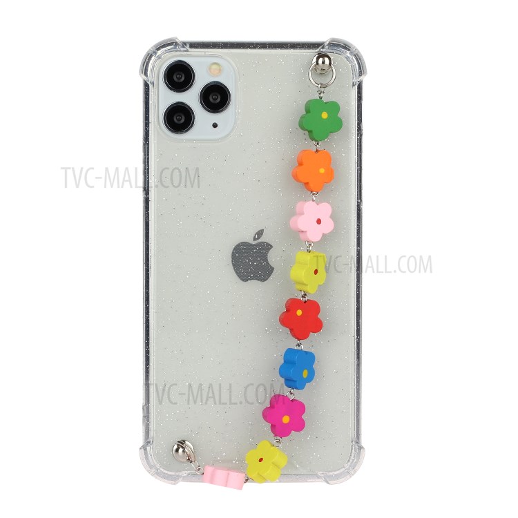 Soft TPU Phone Case with Cute Bracelet for iPhone 11 Pro Max 6.5-inch - Colorful Flower-1