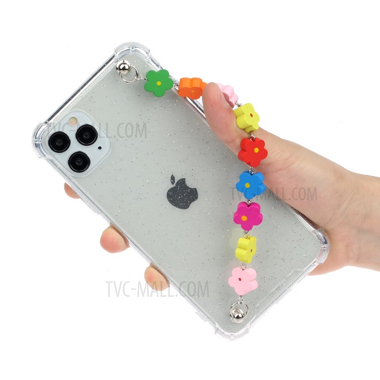 Soft TPU Phone Case with Cute Bracelet for iPhone 11 Pro Max 6.5-inch - Colorful Flower-4