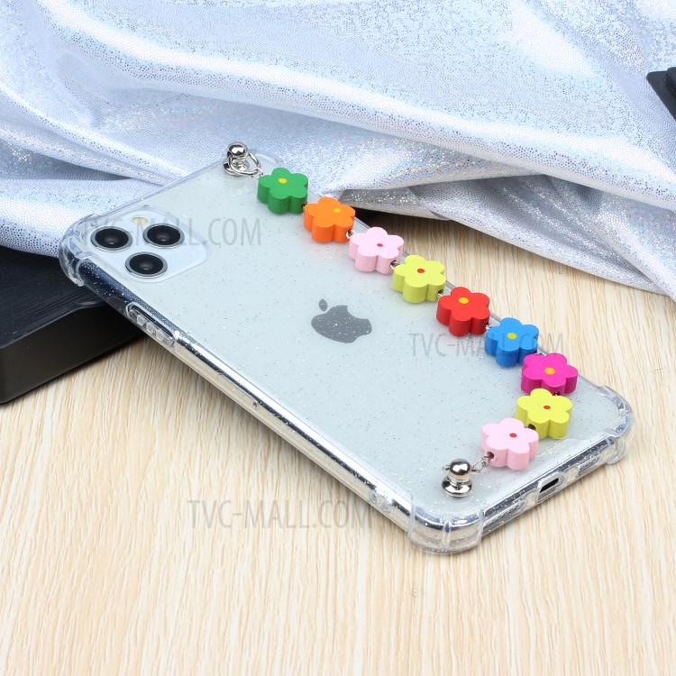 Soft TPU Phone Case with Cute Bracelet for iPhone 11 Pro Max 6.5-inch - Colorful Flower-6