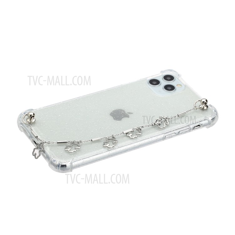 Soft TPU Phone Case with Cute Bracelet for iPhone 11 Pro Max 6.5-inch - Silver Bear-2