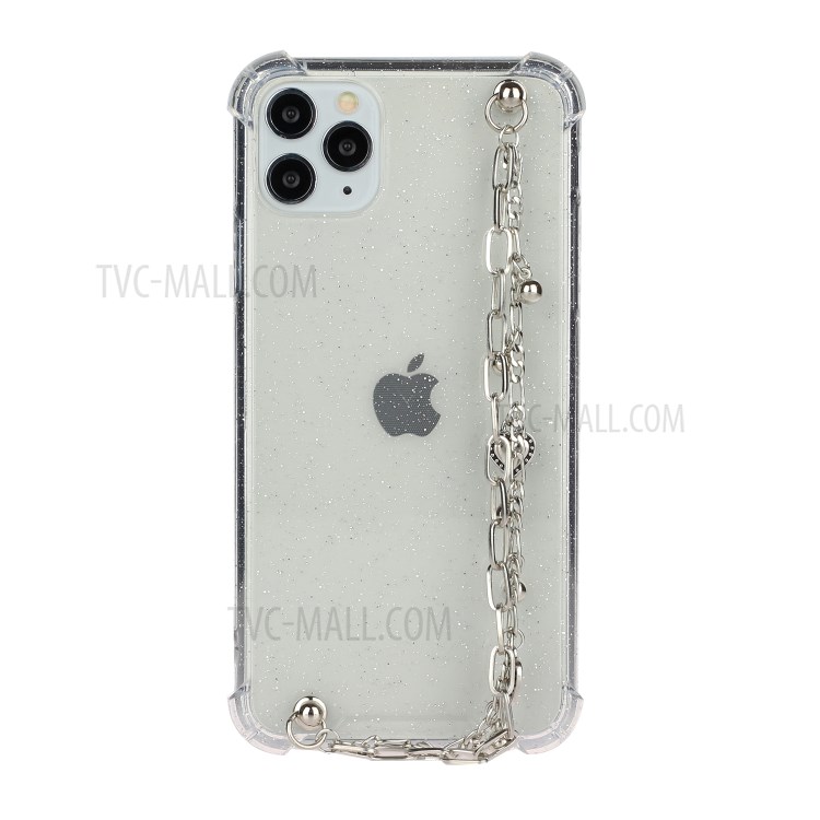 Soft TPU Phone Case with Cute Bracelet for iPhone 11 Pro Max 6.5-inch - Silver Chain-1