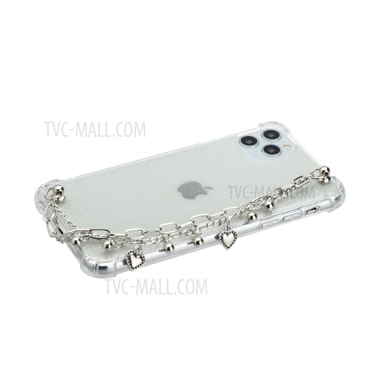 Soft TPU Phone Case with Cute Bracelet for iPhone 11 Pro Max 6.5-inch - Silver Chain-2