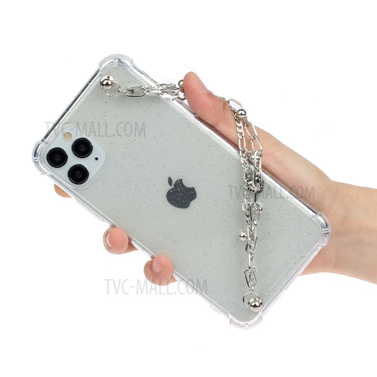 Soft TPU Phone Case with Cute Bracelet for iPhone 11 Pro Max 6.5-inch - Silver Chain-4