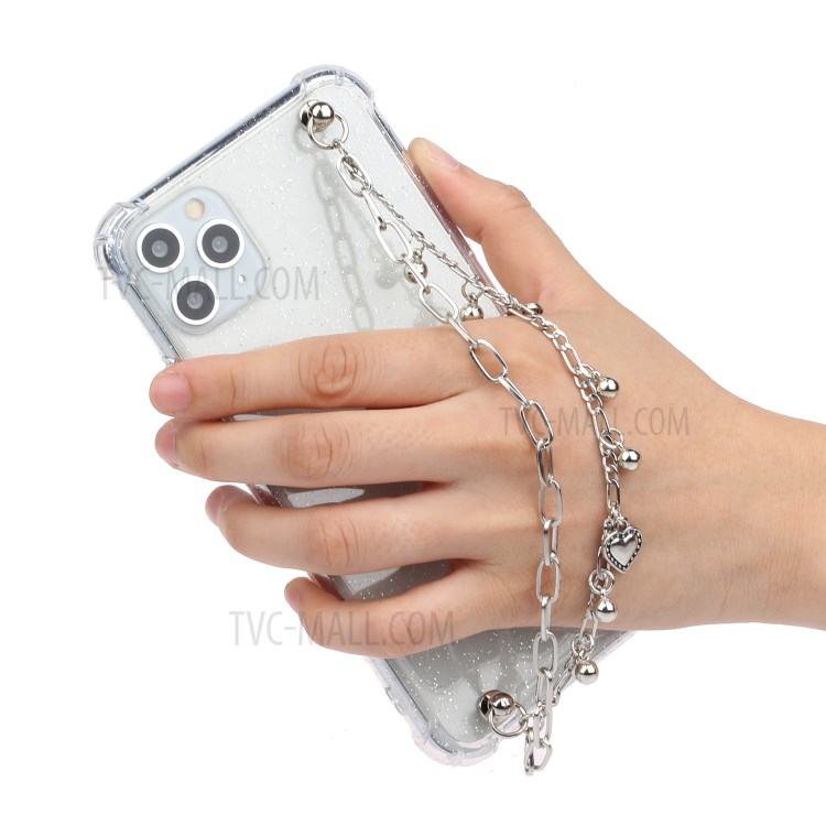 Soft TPU Phone Case with Cute Bracelet for iPhone 11 Pro Max 6.5-inch - Silver Chain-5