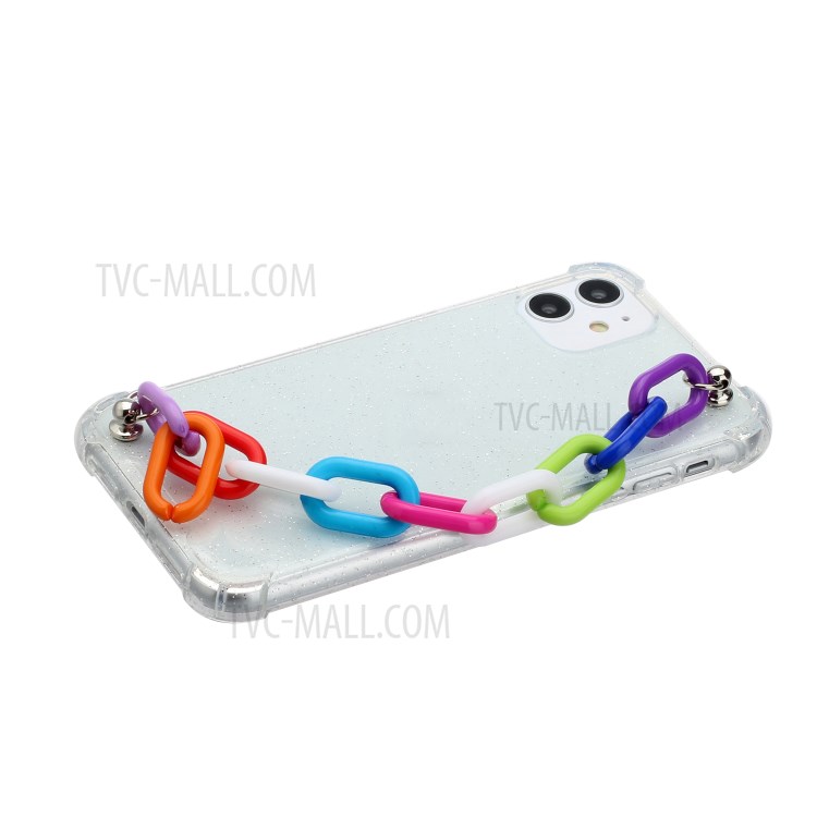 Chain Bracelet Style Soft TPU Phone Case for iPhone 11 6.1 inch - Colorful Chain-2