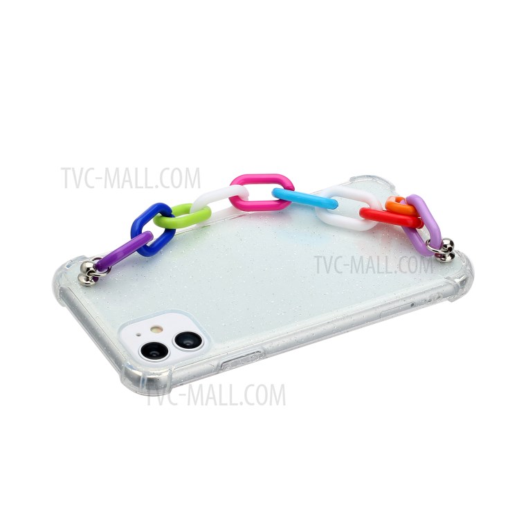Chain Bracelet Style Soft TPU Phone Case for iPhone 11 6.1 inch - Colorful Chain-3