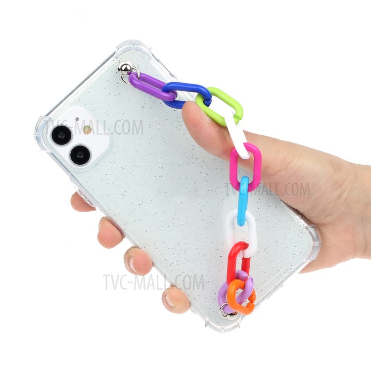 Chain Bracelet Style Soft TPU Phone Case for iPhone 11 6.1 inch - Colorful Chain-4