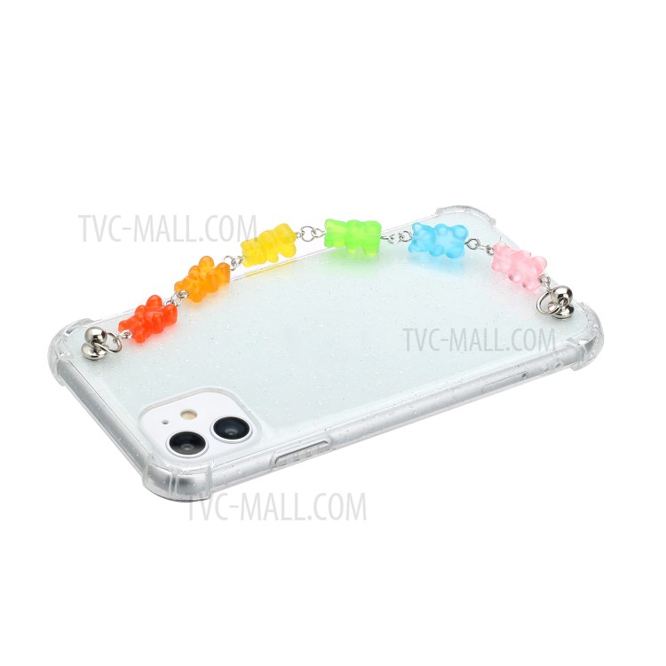 Chain Bracelet Style Soft TPU Phone Case for iPhone 11 6.1 inch - Colorful Bear-3