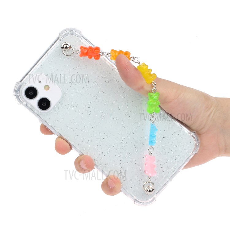 Chain Bracelet Style Soft TPU Phone Case for iPhone 11 6.1 inch - Colorful Bear-4