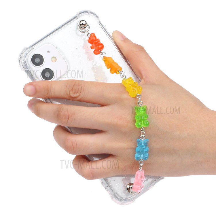 Chain Bracelet Style Soft TPU Phone Case for iPhone 11 6.1 inch - Colorful Bear-5