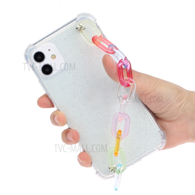 Chain Bracelet Style Soft TPU Phone Case for iPhone 11 6.1 inch - Transparent Chain-4
