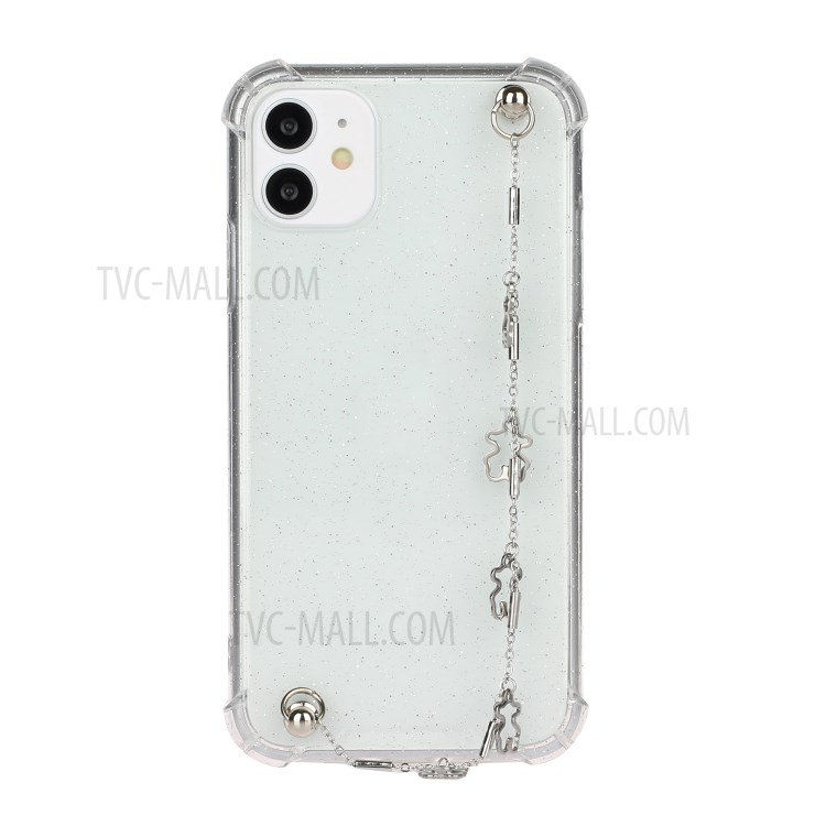 Chain Bracelet Style Soft TPU Phone Case for iPhone 11 6.1 inch - Silver Bear-1