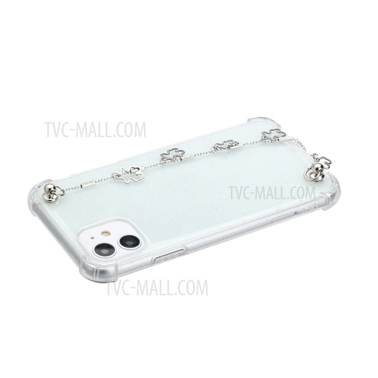 Chain Bracelet Style Soft TPU Phone Case for iPhone 11 6.1 inch - Silver Bear-3