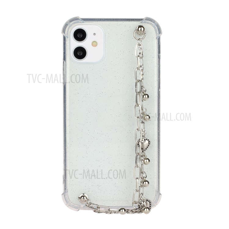 Chain Bracelet Style Soft TPU Phone Case for iPhone 11 6.1 inch - Silver Chain-1