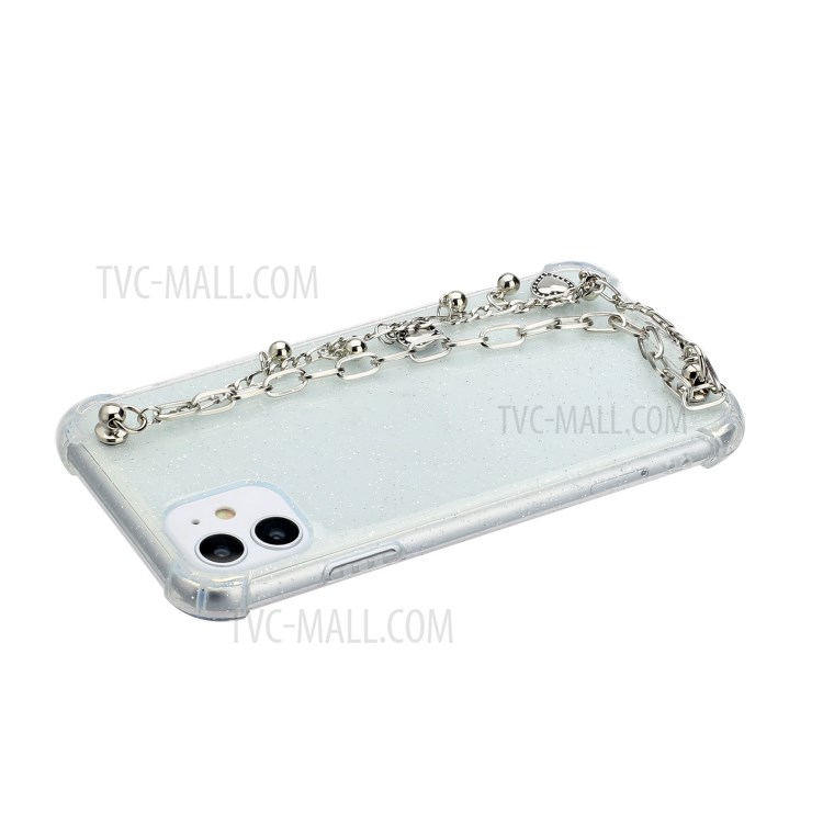 Chain Bracelet Style Soft TPU Phone Case for iPhone 11 6.1 inch - Silver Chain-3