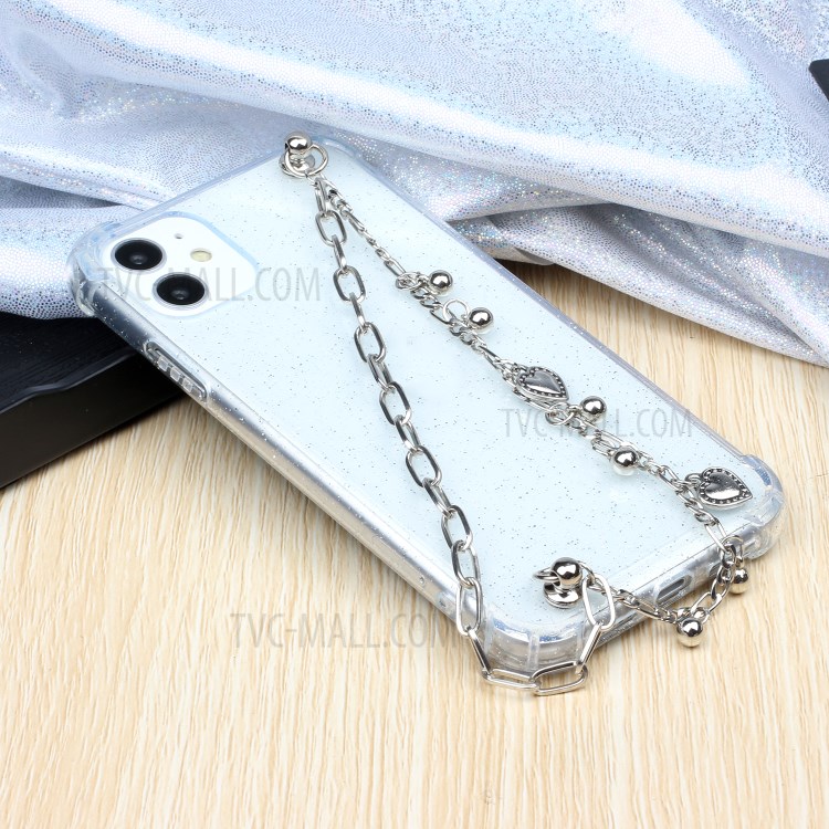 Chain Bracelet Style Soft TPU Phone Case for iPhone 11 6.1 inch - Silver Chain-6