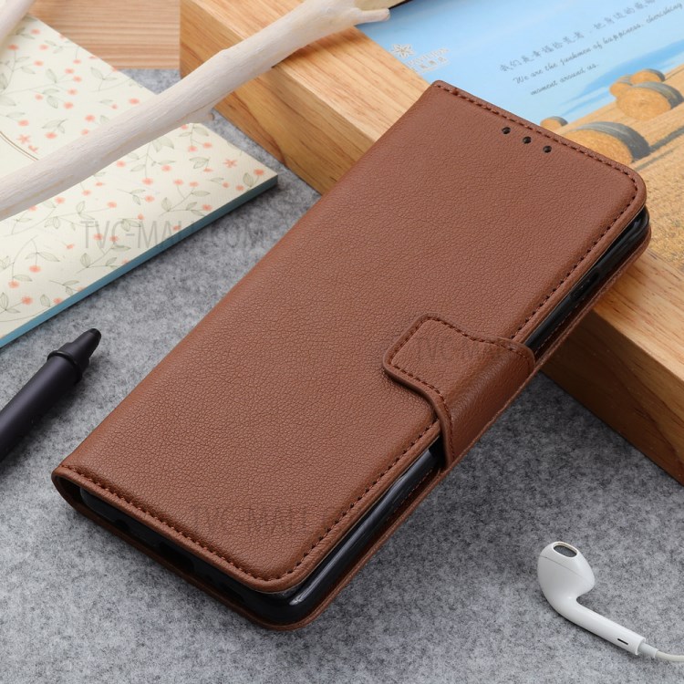 Litchi Skin Leather Wallet Case for iPhone 12 Pro Max 6.7 inch - Brown-10