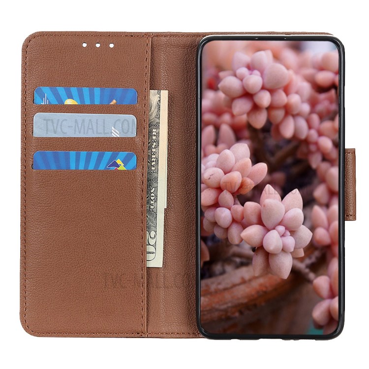 Litchi Skin Leather Wallet Case for iPhone 12 Pro Max 6.7 inch - Brown-7