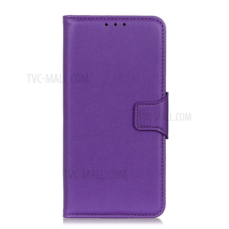 Litchi Skin with Wallet Leather Stand Case for iPhone 12 5.4 inch - Purple-2
