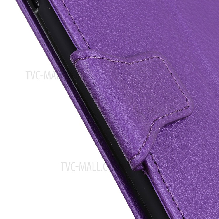 Litchi Skin with Wallet Leather Stand Case for iPhone 12 5.4 inch - Purple-9
