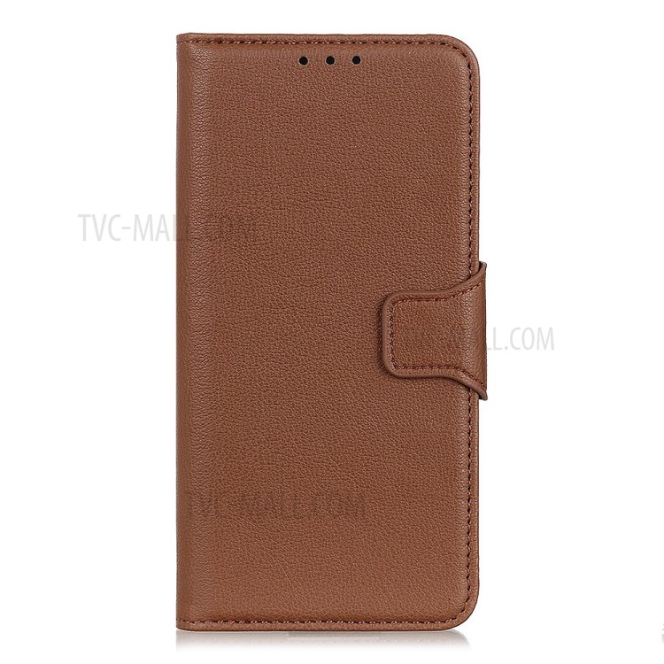 Litchi Skin with Wallet Leather Stand Case for iPhone 12 5.4 inch - Brown-2