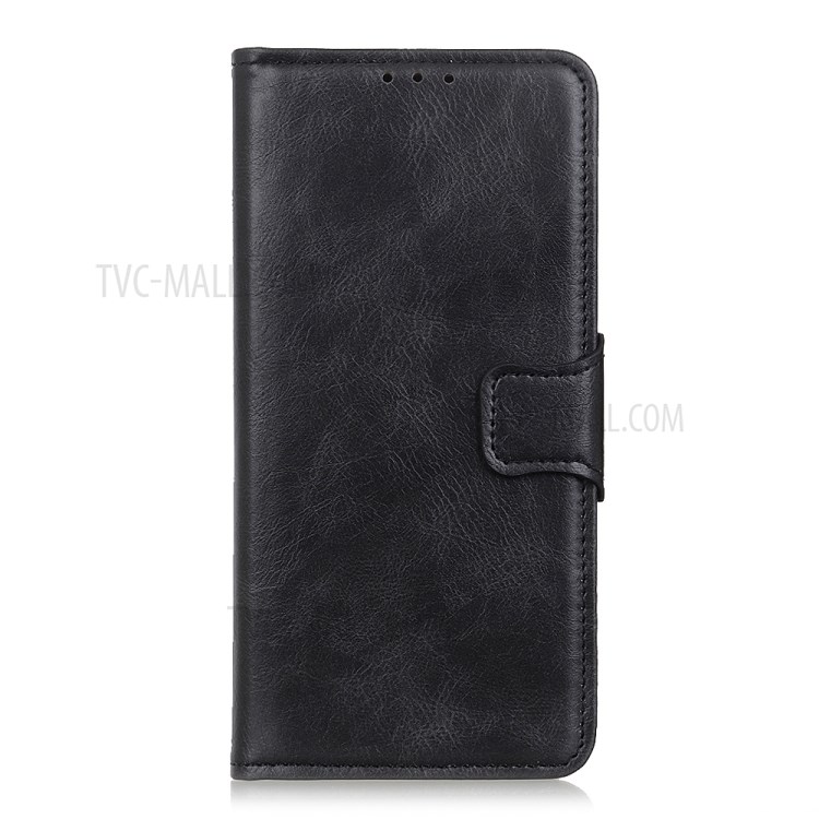 Crazy Horse Skin Leather Cover with Stand Wallet Shell for iPhone 12 5.4 inch - Black-2