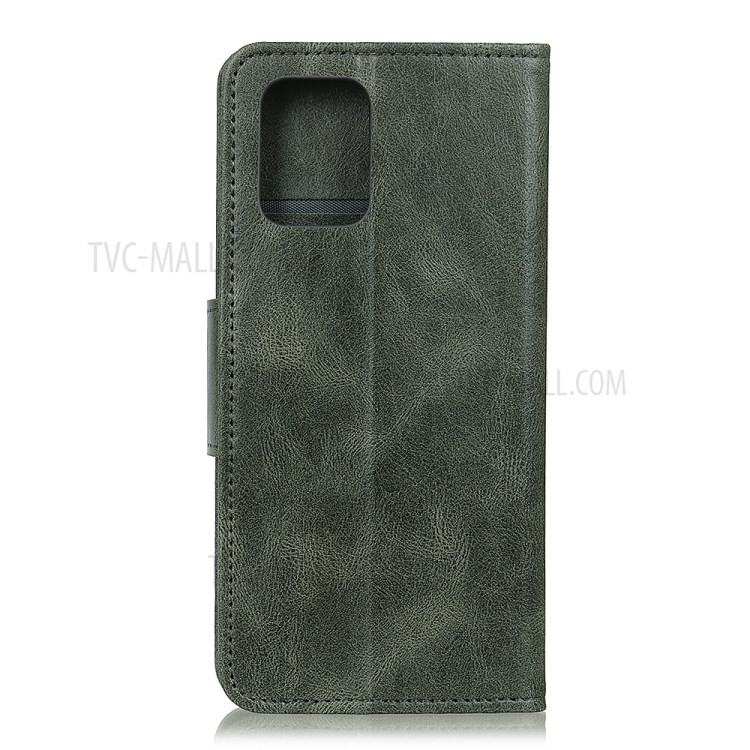 Crazy Horse Skin Leather Cover with Stand Wallet Shell for iPhone 12 5.4 inch - Green-3